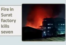 Fire kills seven at Surat factory, 24 sustain injuries
